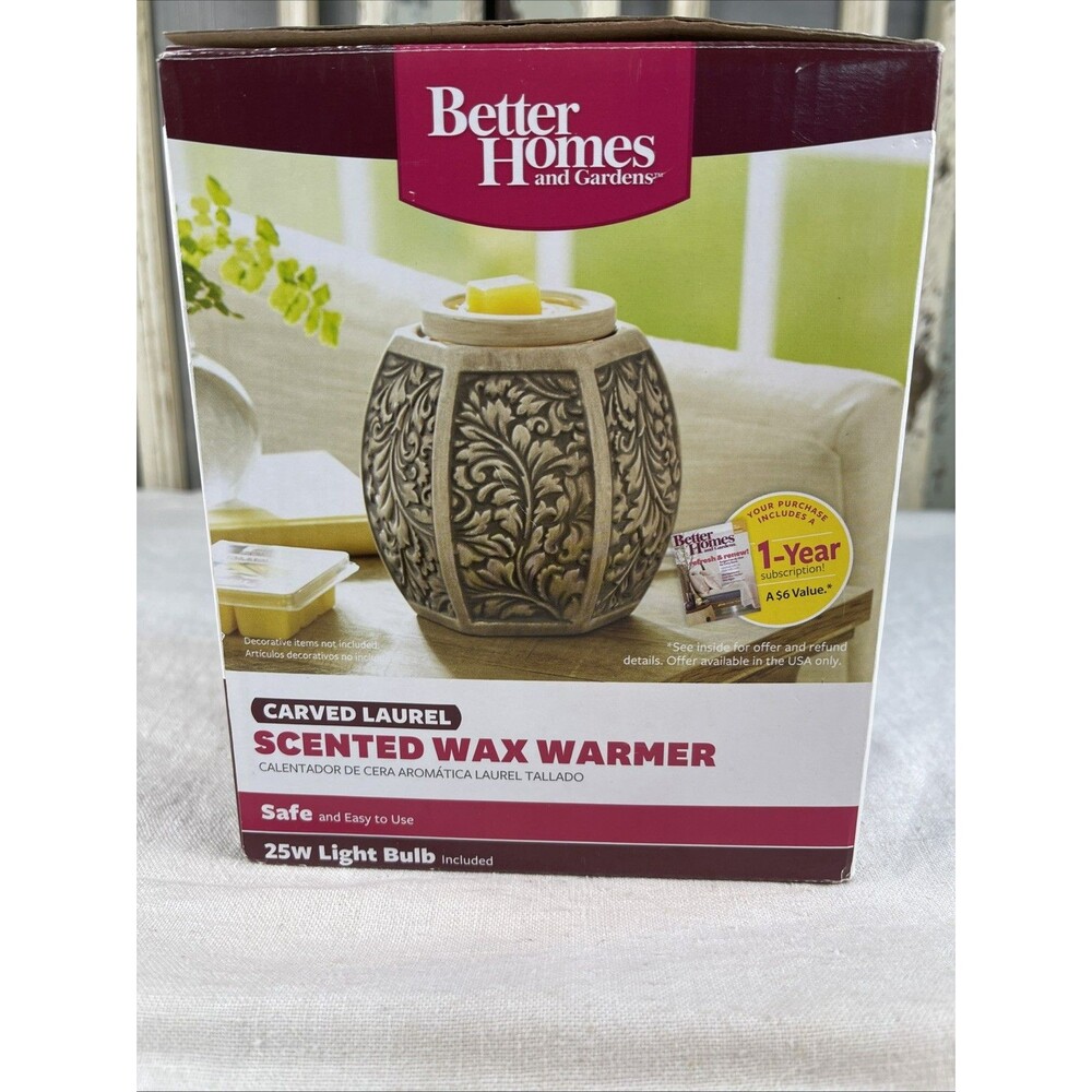 Better Homes & Gardens Botanical Scented Wax Warmer Floral Home Fragrance w/ Box